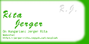 rita jerger business card